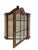 Wood Walnut Veneer Wall Display Cabinet with Ornament and White Shelves, 1960s For Sale - Image 7 of 11
