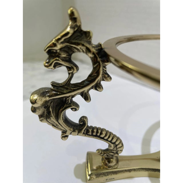 Metal 1940s Brass Display Stand Renaissance Revival 4" Opening For Sale - Image 7 of 12