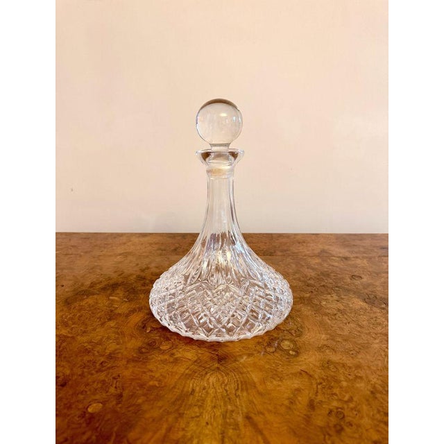 1900 - 1909 Antique Edwardian Cut Glass Ships Decanter, 1900 For Sale - Image 5 of 5