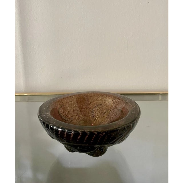 Mid-Century Modern Vintage Murano Bullicante Bubble Glass Bowl For Sale - Image 3 of 5