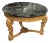 French Louis XV Style 23 K Gold Carved Wood Center Table + Marble Top For Sale