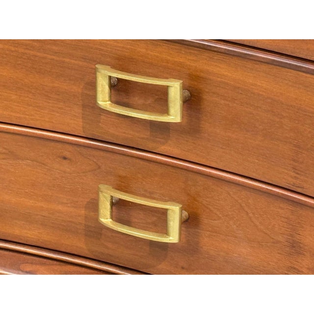 Paul Frankl, John Stuart, Concave Nightstands, Walnut, Brass, Usa, 1950s For Sale - Image 10 of 16