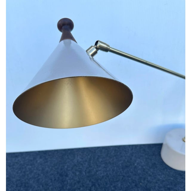 Mid 20th Century Mid-Century Brass Desk Lamp For Sale - Image 5 of 7