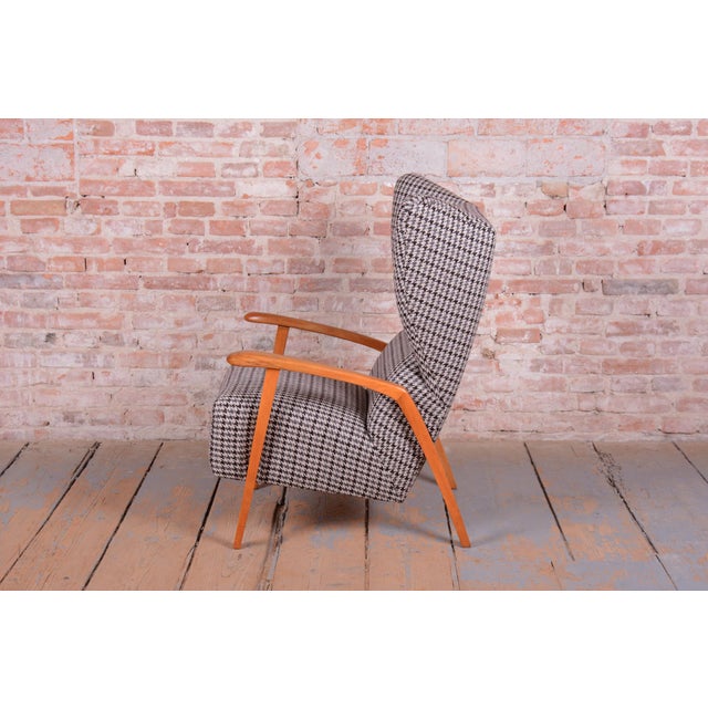 1940s Art Deco Wingchair in Beech, Czech, 1940s For Sale - Image 5 of 12