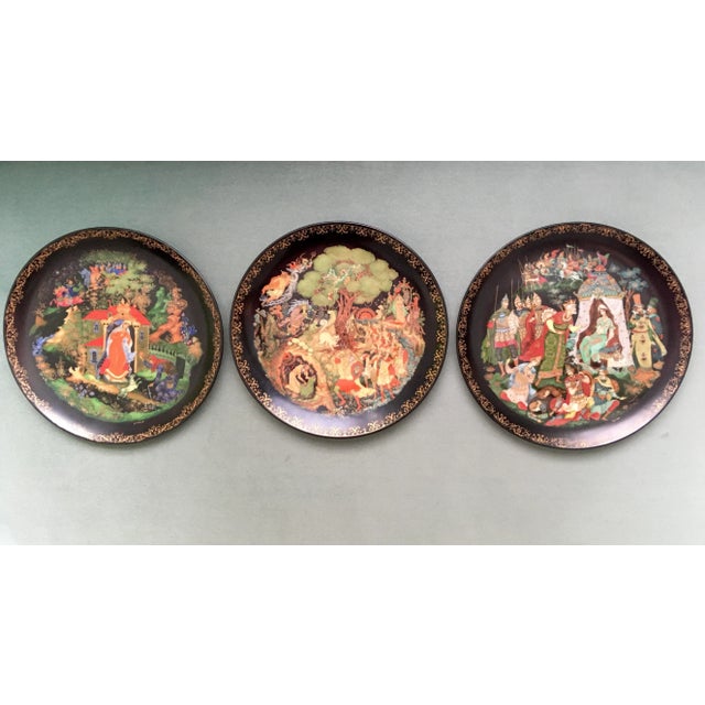 Vintage Tianex Fairytale Themed Decorative Plates- Set of 3 For Sale - Image 13 of 13