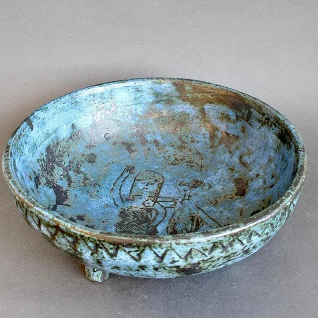 Vintage French Ceramic Decorative Bowl by Jacques Blin, 1950s For Sale - Image 16 of 18