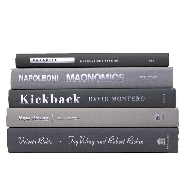 Modern Granite Book Stack, S/5. Features a blend of five authentic hardback books published 1990-Present all displayed in...
