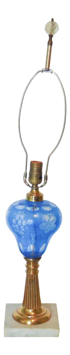 Whale Oil Style Cut Glass Lamp