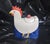Pair of hand-painted hen-shaped teapots by Manuel Benlloch in collaboration with Algora. A complete collection of two...