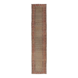 Antique Northwest Persian Runner With Subtle Pattern in Soft Tones 3'5 X 16'9