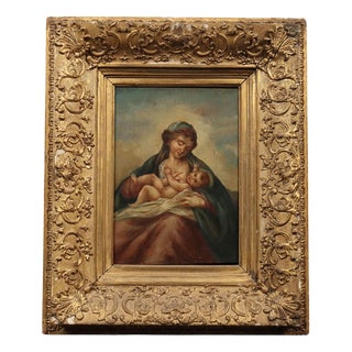Madonna del Latte, Oil on Panel For Sale