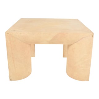 1970s Italian Goatskin Square Coffee Table For Sale
