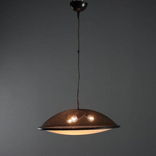 Goldenrod Vintage Black-Lacquered Metal Lamp from Valenti Luce, 1980s For Sale - Image 8 of 8