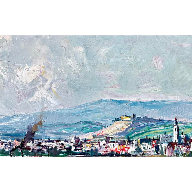 Impressionistic View of Castle Johannisberg by Rheingau Artist Willy Holtmann, from Oestrich-Winkel For Sale - Image 3 of 10