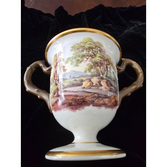 Mid 19th Century Antique English Porcelain Spode Loving Cup Faux Bamboo For Sale - Image 5 of 16