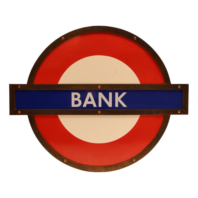 Bank Tube Station Roundel, 1940 For Sale