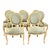 French Louis XVI Style Dining Chairs and Armchairs in Faded Teal Floral Upholstery, 1950s, Set of 8 For Sale - Image 11 of 11
