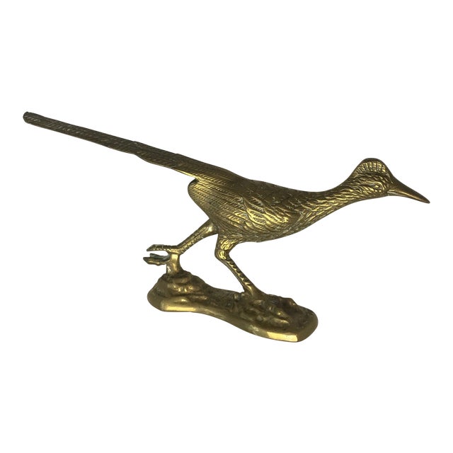 MidCentury Brass Roadrunner Figurine Chairish