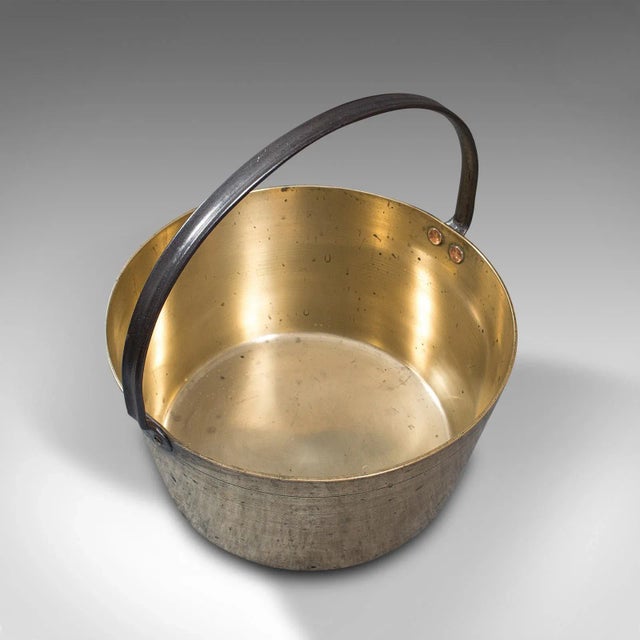 Circa 1800 Antique Preserving Pan, English Heavy Brass Cooking Pot For Sale - Image 9 of 13