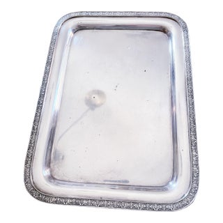 1920s Silver Plated Serving Tray From Southern Hotel in Baltimore MD For Sale