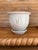White Vintage Crackle Glaze Ceramic Planter With Attached Saucer, French Country Style For Sale - Image 8 of 11