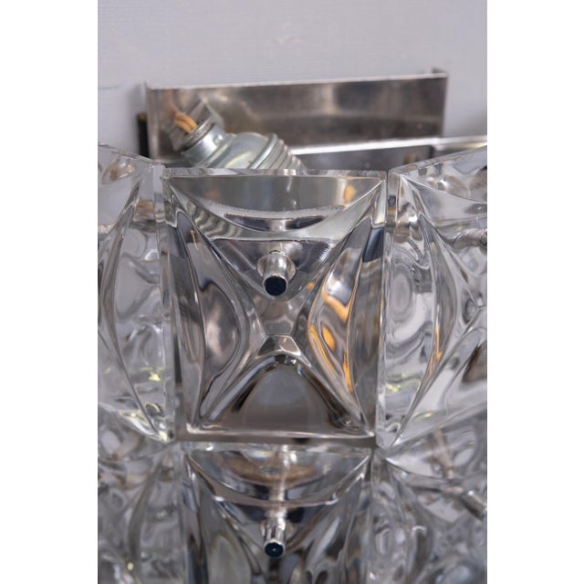 Large German Crystal Glass Wall Lamps from Kinkeldey, 1970s, Set of 2 For Sale - Image 10 of 14