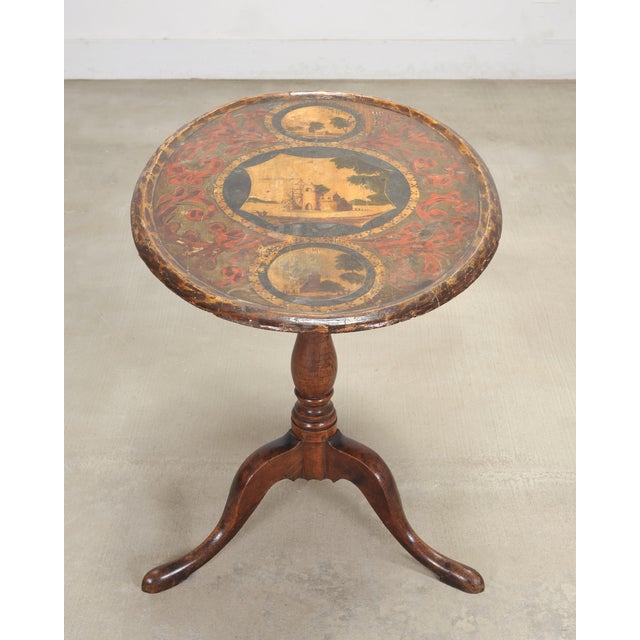 19th Century English Georgian Painted Tilt-Top Tripod Table For Sale - Image 14 of 18