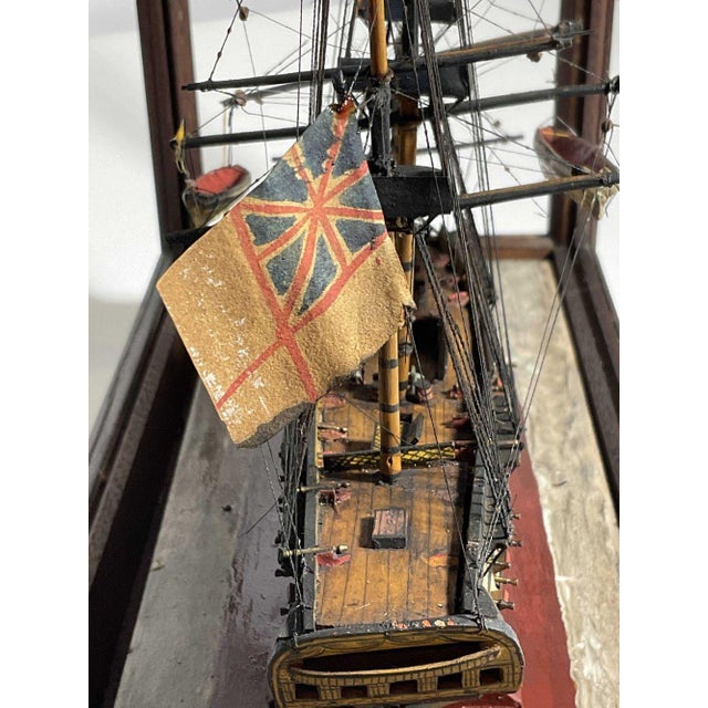 Brown Nineteenth Century Ship Model of a Frigate For Sale - Image 8 of 12