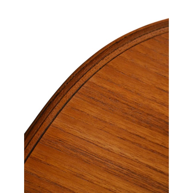 Brown Scandinavian Folding Table with Two Extensions, 1950s For Sale - Image 8 of 13