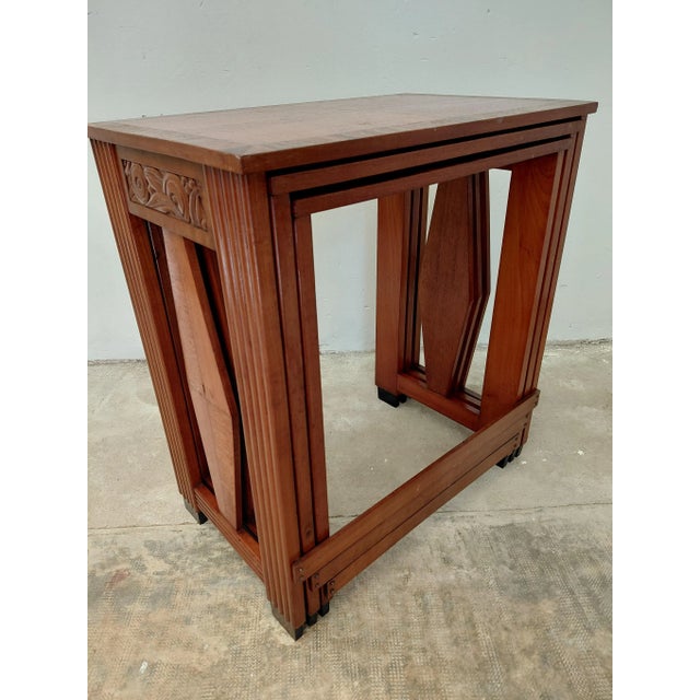 Art Deco Nesting Tables, 1930s, Set of 3 For Sale - Image 11 of 16