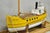 Large 48" Vintage Wooden Fishing Vessel Model Ship Yellow Hull South Korean Flag For Sale - Image 4 of 18