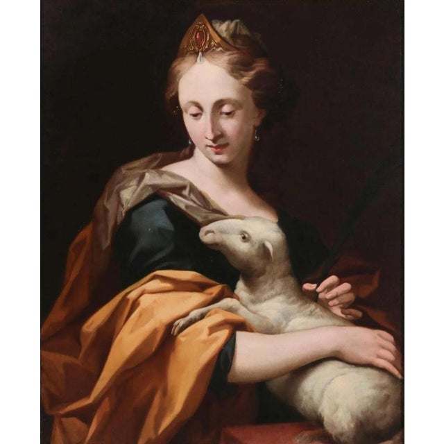 Baroque Afer Antonio Franchi, el Lucchese, Portrait, 1600s-1700s, Oil Painting, Framed For Sale - Image 3 of 6