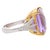 Art Deco Mid 20th Century 22.48 Carat Cushion Checkerboard Amethyst & Diamond Filigree 18k Two Tone Ring, Size 8 For Sale - Image 3 of 7