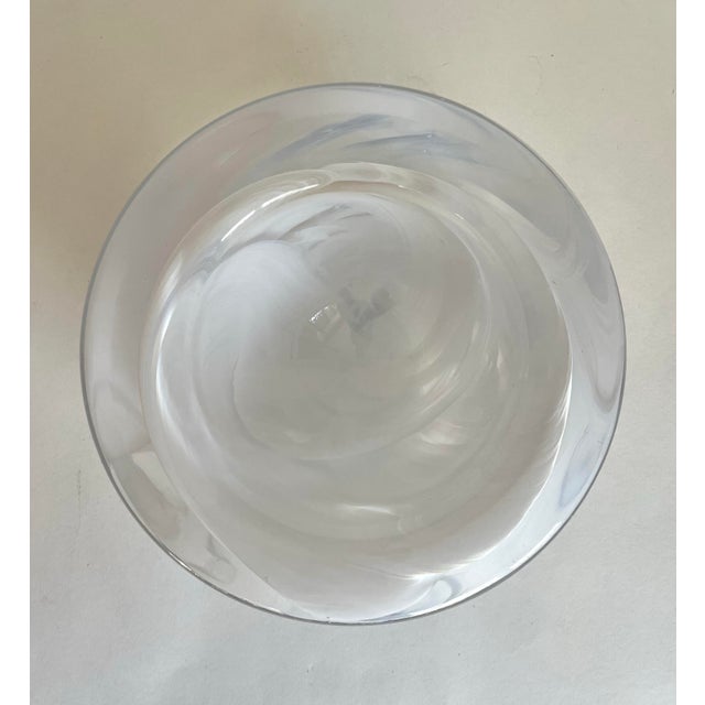White Swedish Kosta Boda "Atoll" Art Glass Bowl Designed by Anna Ehrner For Sale - Image 8 of 10