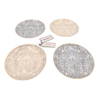 Morris & Co. Strawberry Thief Porcelain Dessert/Appetizer Plates Set of 4 For Sale