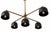 Make a bold statement with this distinctive 5 Light Brass Black Chandelier, designed for interiors that appreciate...