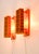 A pair of vintage mid-century modern swedish wall lights or sconces made from pine wood. Made by stig sandqvist in the...