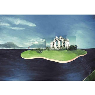 Dario Cusani, Green Blu, 1996, Acrylic Painting For Sale