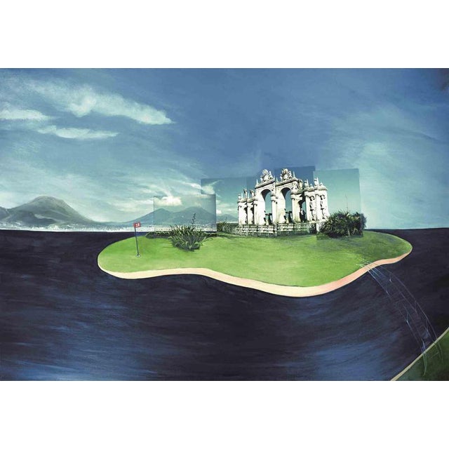 Dario Cusani, Green Blu, 1996, Acrylic Painting For Sale