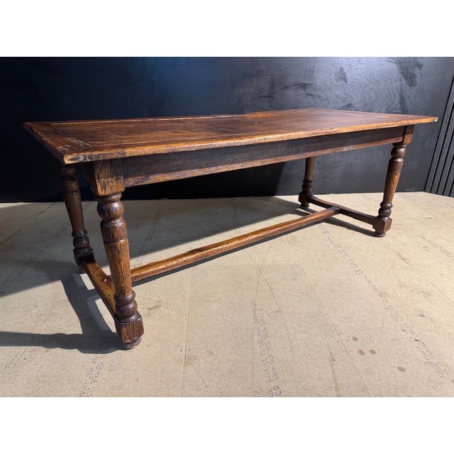 Late 19th Century French Oak Farmhouse Dining Table, 1880s For Sale - Image 5 of 18