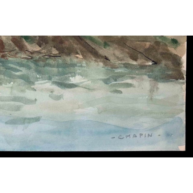 Cerbère is an ink and watercolor realized by Jean Chapin in the early 20th century. Hand signed on the lower right margin...