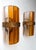 1970s Amber Glass Hammered Wrought Iron Sconces by Longobard - a Pair For Sale - Image 10 of 11
