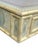 Faux Bamboo Blue and Creme Toile De Joy Chinoiserie Large Leather Top Executive Desk For Sale - Image 11 of 12