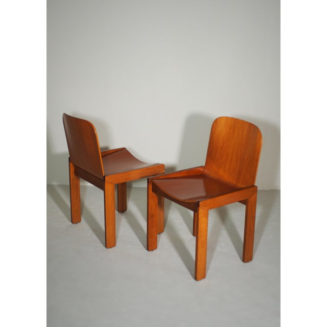 Wood Dining Chairs by Afra and Tobia Scarpa for Molteni, Italy, 1970s, Set of 4 For Sale - Image 7 of 18