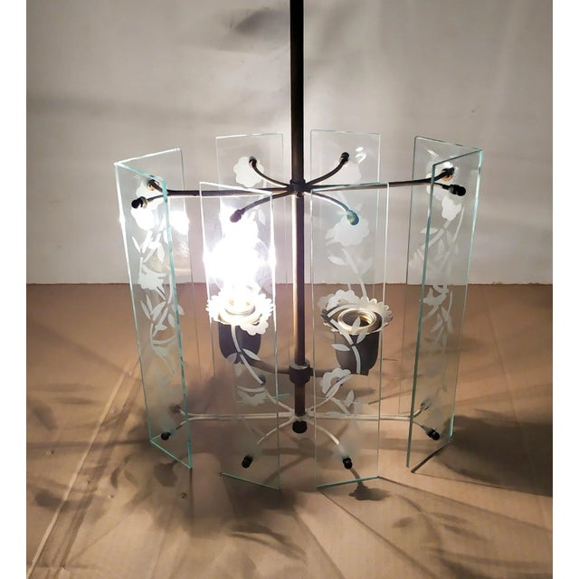 1940s Pendant Lamp in the style of Fontana Arte, 1940s For Sale - Image 5 of 11