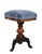 Blue 19th Century Adjustable Victorian Organ Stool For Sale - Image 8 of 11