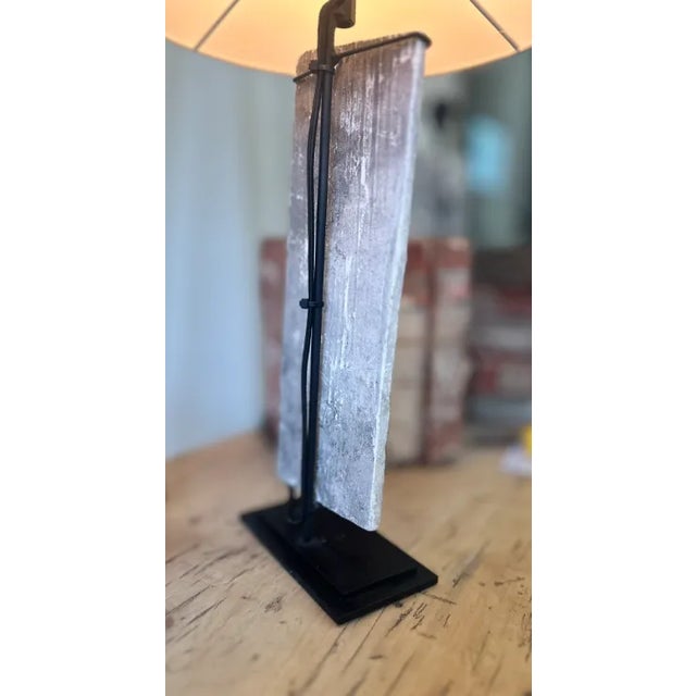 French Country Late 19th Century Table Lamp Made From Antique Plaster Moulding Fragments For Sale - Image 3 of 7