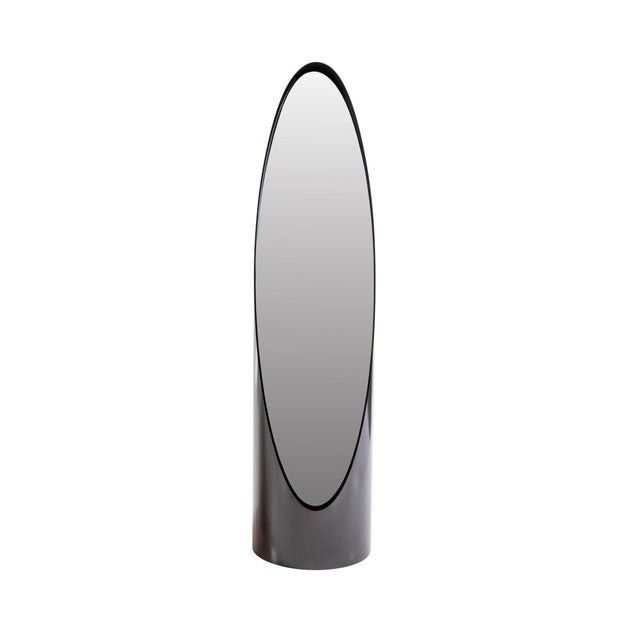 Lipstick Table Mirror in Black, Italy, 1970s For Sale - Image 5 of 5
