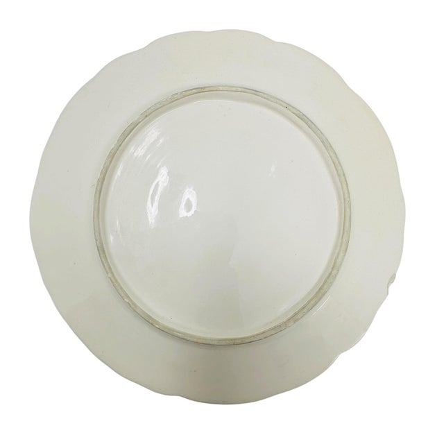 1980s Rare Shafford "Fruit Du Jour" Majolica-Style Hand-Painted Ceramic Plates - Set of 9 For Sale - Image 14 of 18