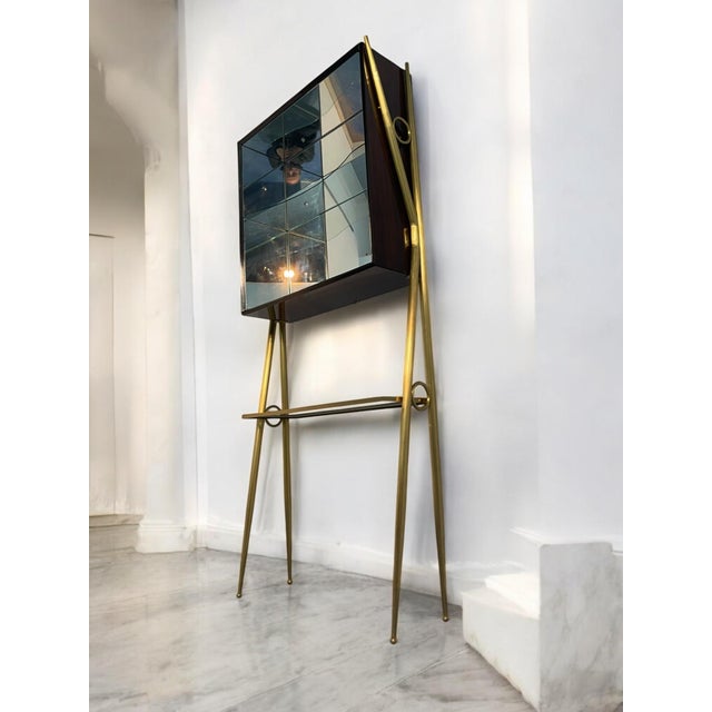 Mid-Century Italian Cocktail Bar Set with Cabinet by Gio Ponti, 1956, Set of 4 For Sale - Image 16 of 18